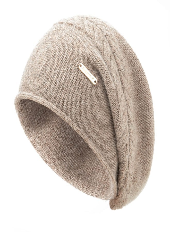 QUEENFUR Knit Slouchy Beanie Hats for Women Cashmere Ski Cap Knitted Wool Soft Warm Winter Hat - Image 1